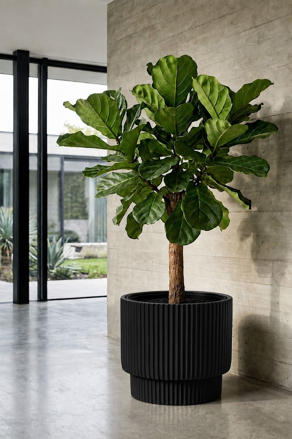 Alezy Vega Model İç Drenaj Hazneli Dekoratif Modern Saksı 27 lt No:3