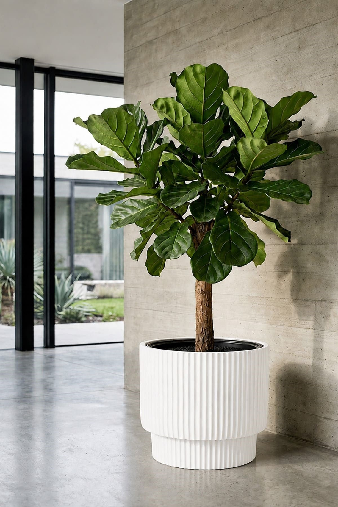 Alezy Vega Model İç Drenaj Hazneli Dekoratif Modern Saksı 27 lt No:3