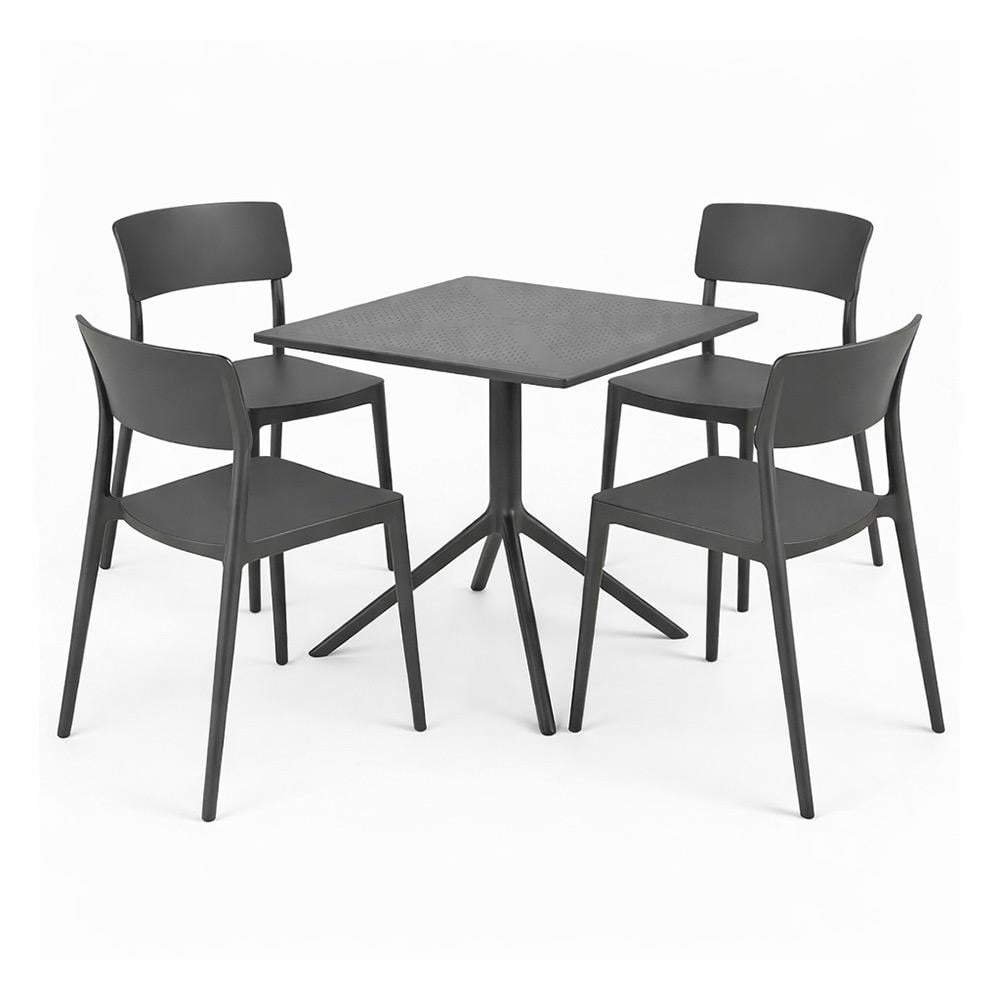 Alezy Zen Masa Takımı 70x70cm Masa 4 Adet Sandalye