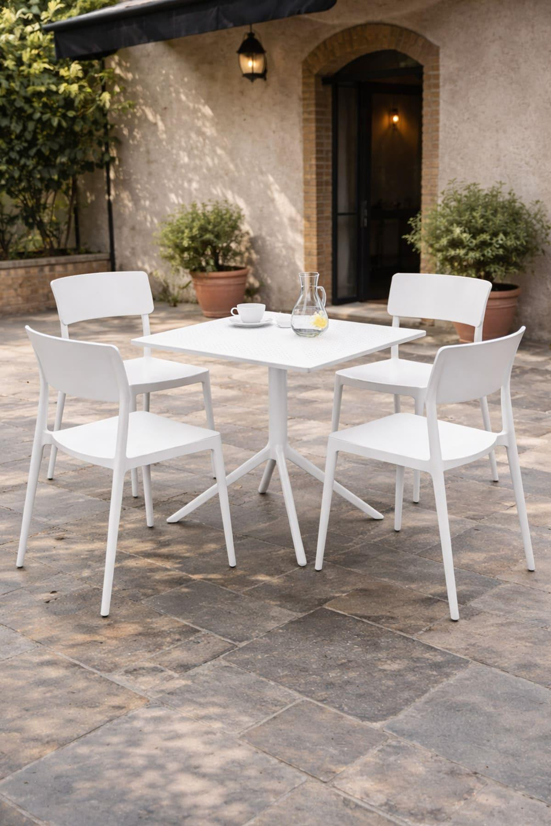 Alezy Zen Masa Takımı 70x70cm Masa 4 Adet Sandalye