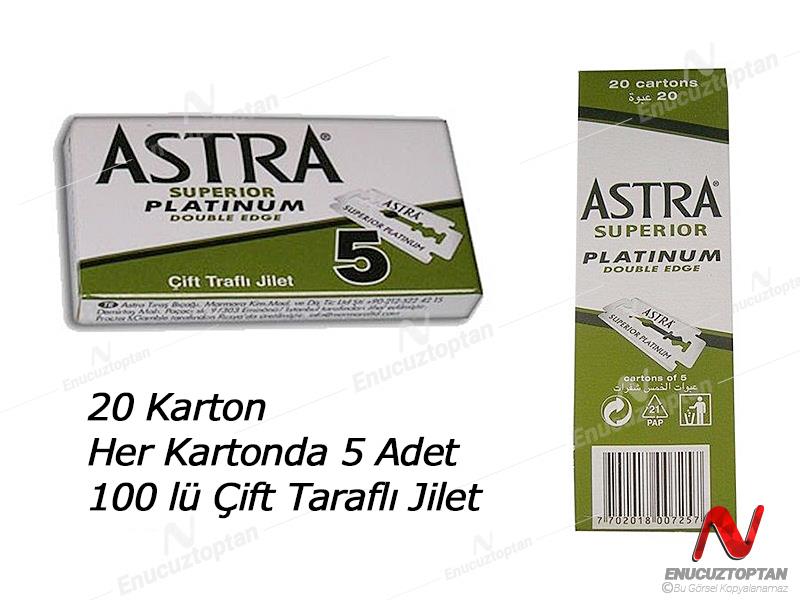 Astra Süperior Platinum Çift Taraflı Jilet 20 Karton x 5'li Paket 100'lü | ID4285