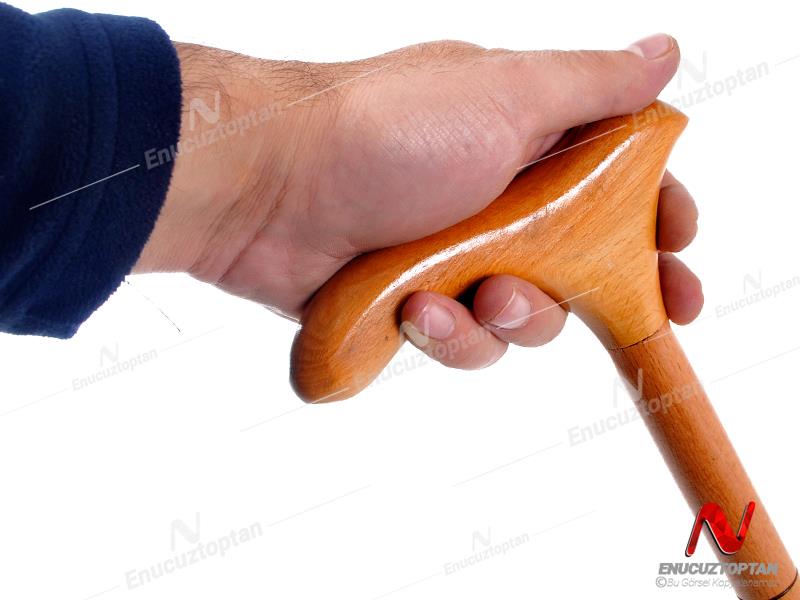 Baston - Ahşap Düz Desensiz Vernikli Baston 92 cm  | ID4500 