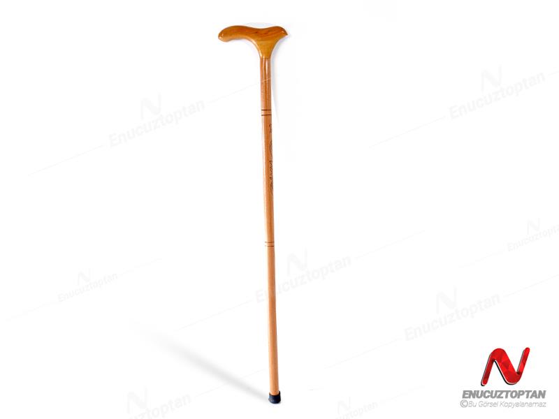 Baston - Ahşap Düz Desensiz Vernikli Baston 92 cm  | ID4500 