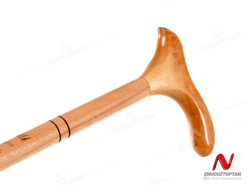 Baston - Ahşap Düz Desensiz Vernikli Baston 92 cm  | ID4500 