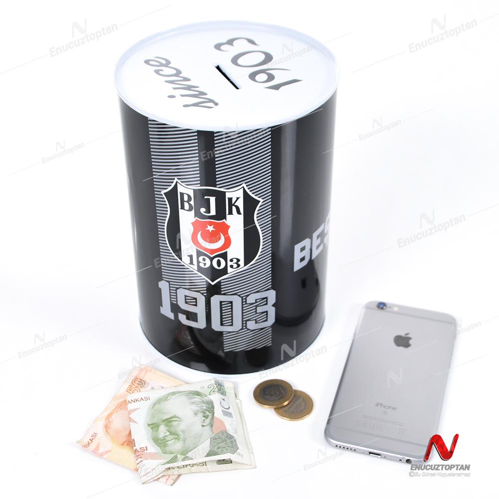 Beşiktaş BJK Lisanslı Metal Birikim Kumbarası Büyük Boy | ID5308