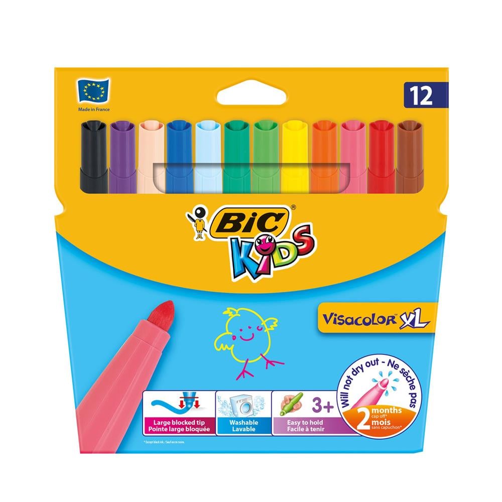 BIC Tombul Keçeli Boya Kalemi 12'li| ID5025