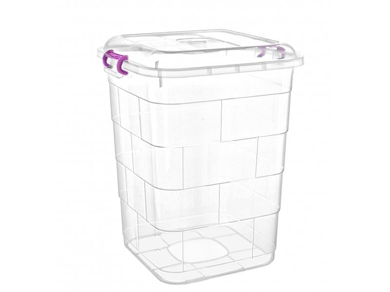 Bursev 1112 95 Şeffaf Kare Gıda Bakliyat Kovası 35 Litre | ID2307