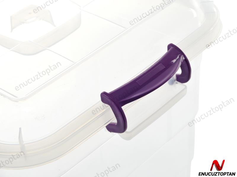 Bursev 1112 96 Şeffaf Kare Gıda Bakliyat Kovası 55 Litre | ID2308