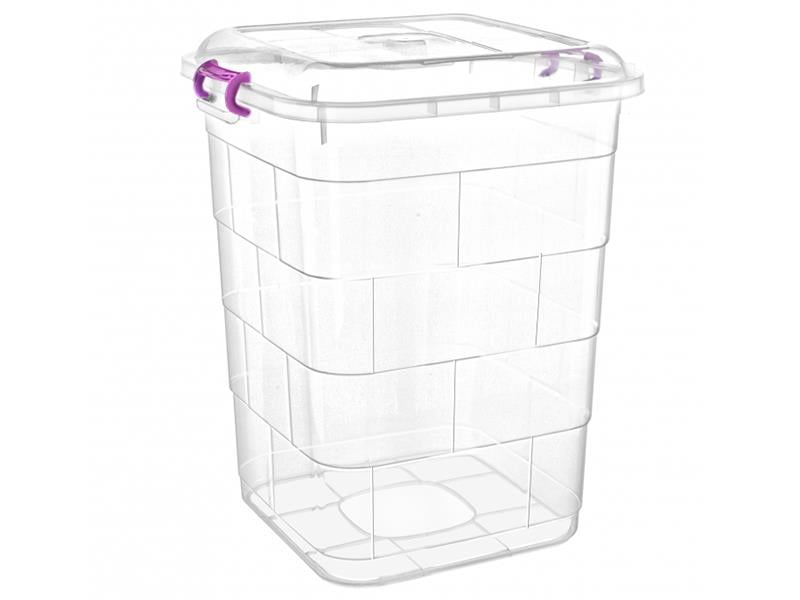 Bursev 1112 97 Şeffaf Kare Gıda Bakliyat Kovası 75 Litre | ID2309