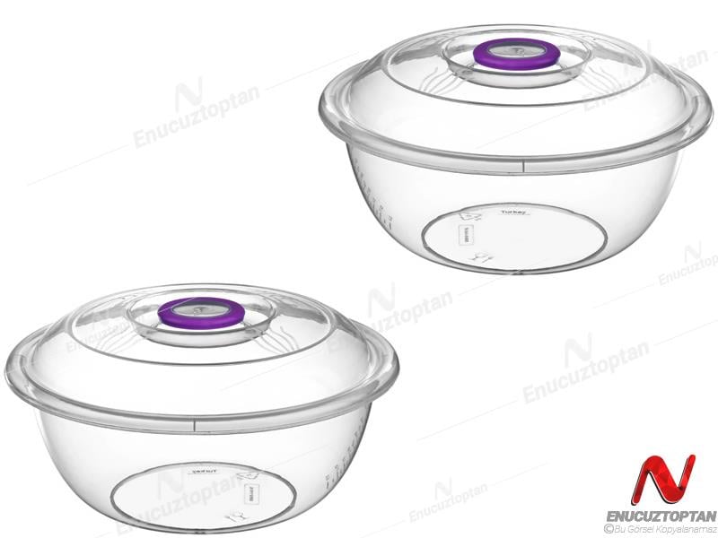 Bursev 1134 90 Şeffaf Kapaklı Leğen 6 Litre | ID3783