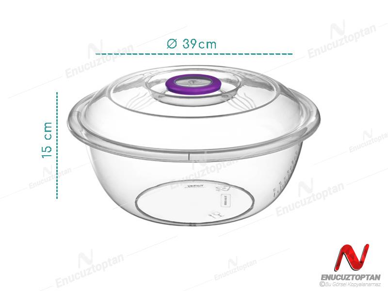 Bursev 1134 92 Şeffaf Kapaklı Leğen 12 Litre | ID3785