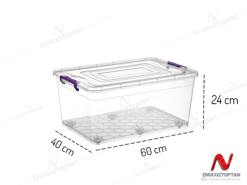 Bursev 1142 08 Tekerlekli Petek Gıda Saklama Kabı 40 Litre | ID3678