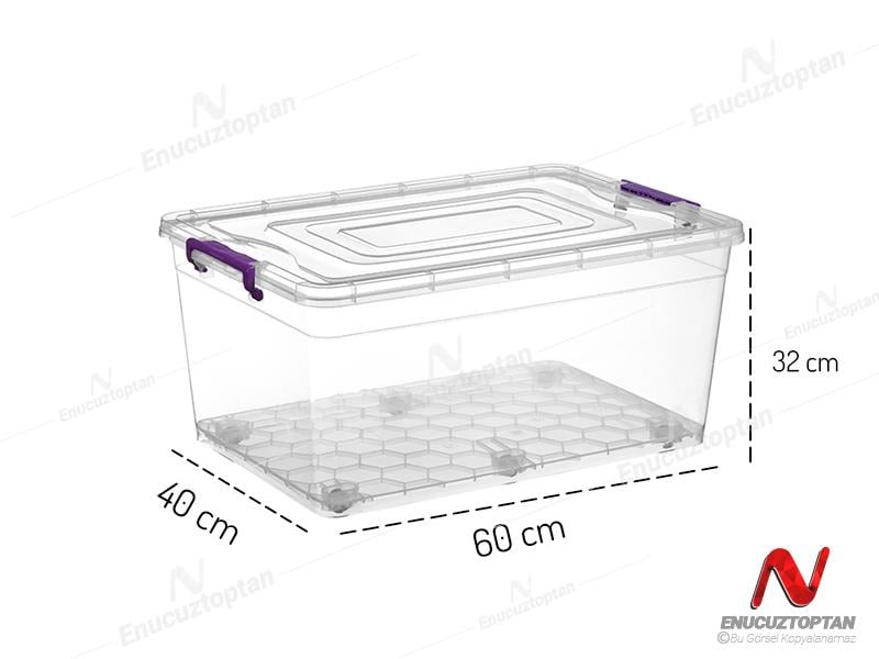 Bursev 1142 10 Tekerlekli Petek Gıda Saklama Kabı 70 Litre | ID3682
