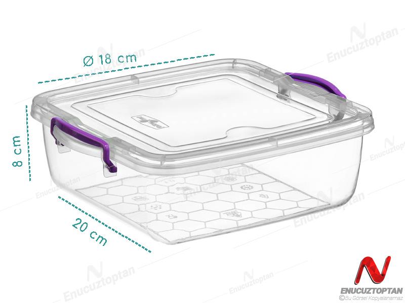 Bursev 1143 03 Kare Saklama Kabı 1.5 Litre | ID3816