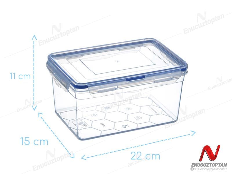 Bursev 1146 05 Sızdırmaz Dikdörtgen Saklama Kabı 2.6 Litre | ID3799