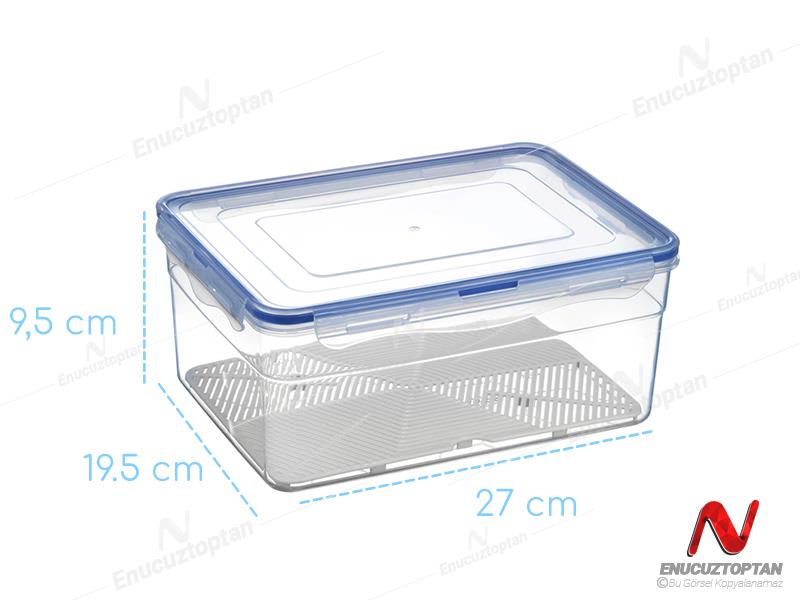 Bursev 1146 06 Sızdırmaz Dikdörtgen Saklama Kabı 3 Litre | ID3791