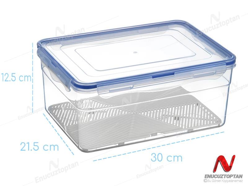 Bursev 1146 08 Sızdırmaz Dikdörtgen Saklama Kabı 6 Litre | ID3792