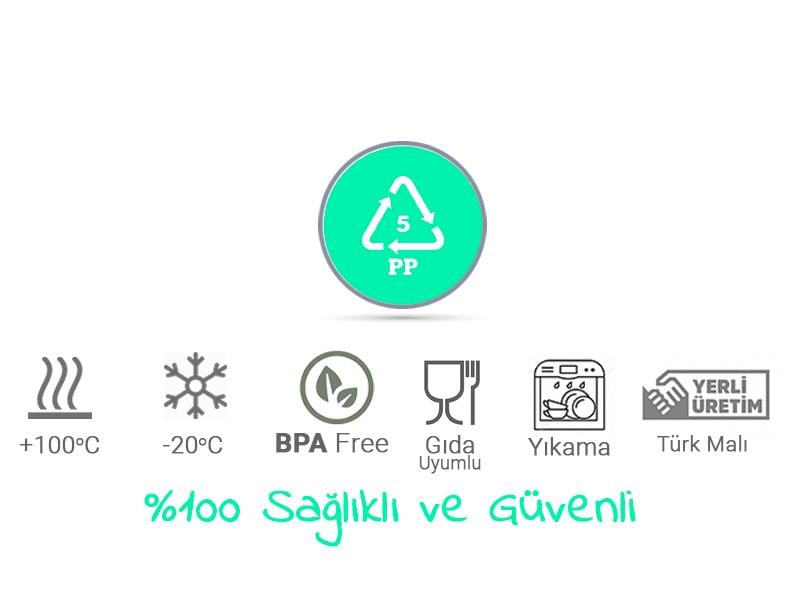 Bursev 1146 08 Sızdırmaz Dikdörtgen Saklama Kabı 6 Litre | ID3792