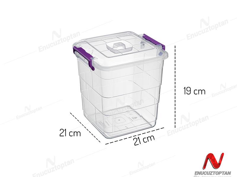 Bursev 1152 00 Tetris Kare Saklama Kabı 5 Litre | ID3670