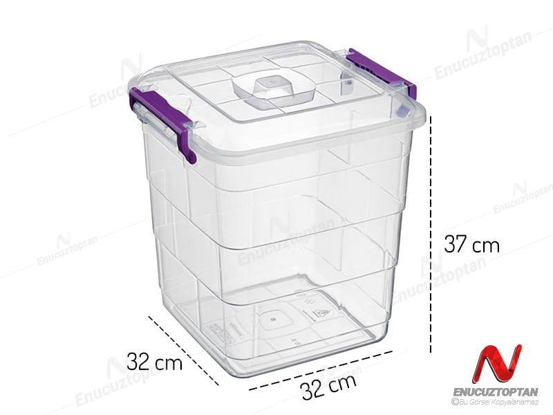 Bursev 1152 04 Tetris Kare Saklama Kabı 20 Litre | ID3675