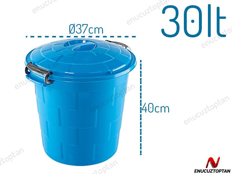Bursev 5112 00 Tetris Kilitli Gıda Bakliyat Kovası 30 Litre | ID2316