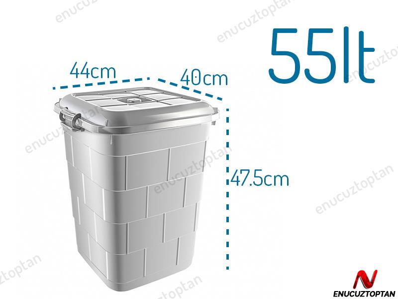Bursev 5112 06 Kare Gıda Bakliyat Kovası 55 Litre | ID2313