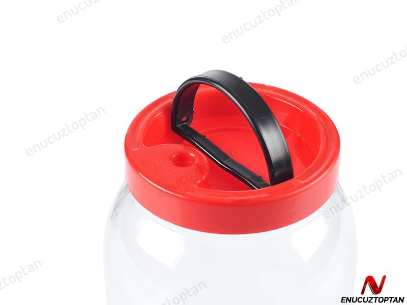 Cam Kavanoz Kulplu 2 Litre - Kapaklı Konserve Şişesi | ID2028
