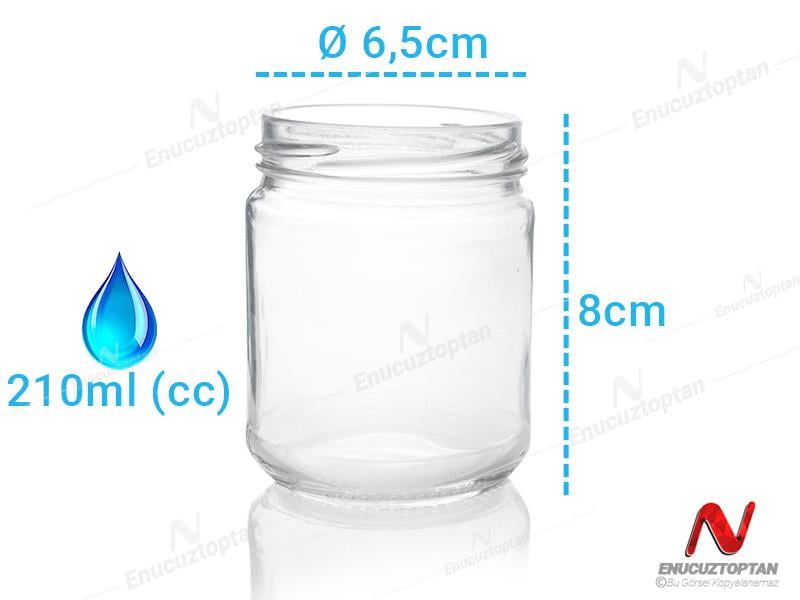 Cam Kavanoz Metal Kapaklı 210ml - 210cc Kavanoz | ID3101
