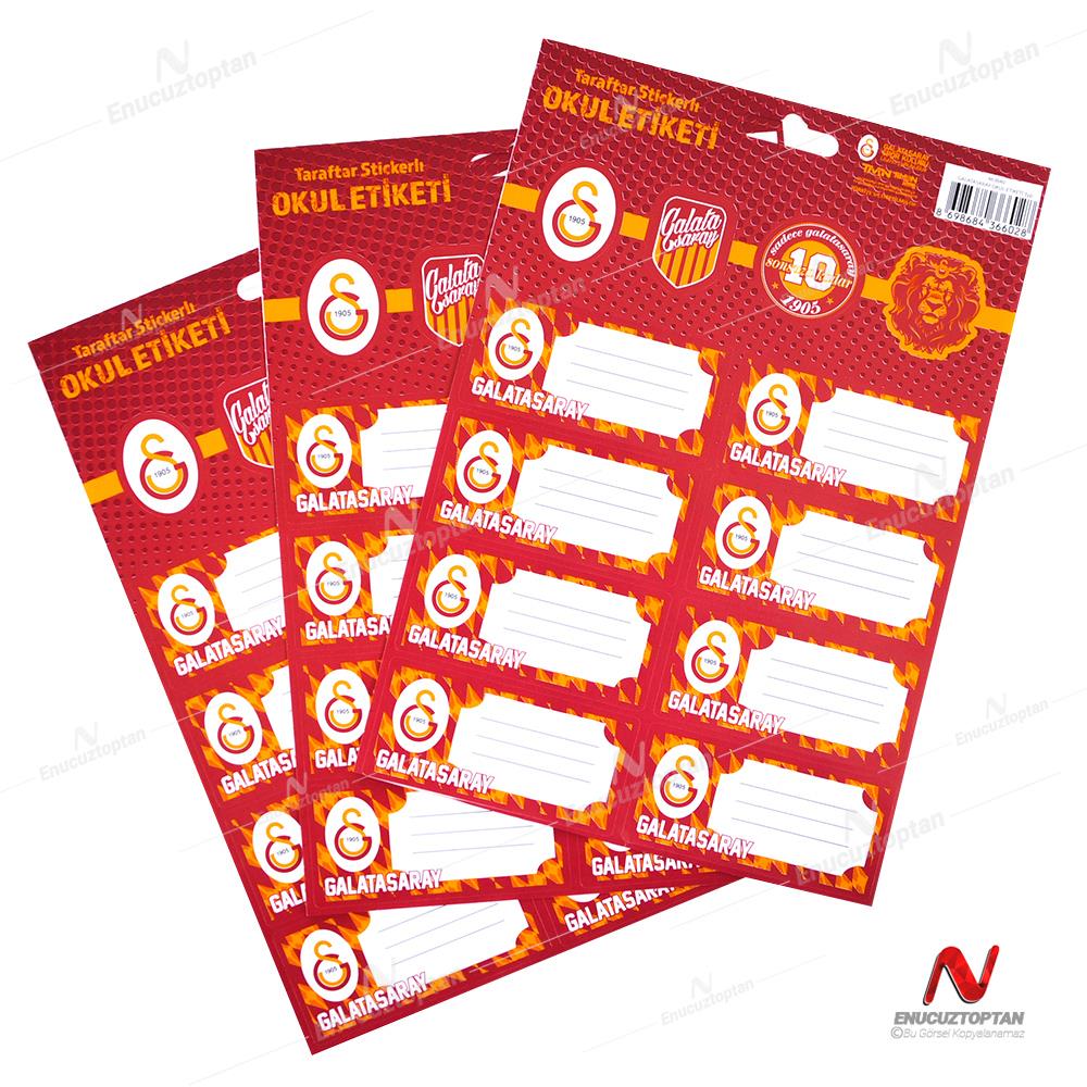 Defter Etiketi - Galatasaray Lisanslı Defter Etiketi 24'lü | ID5320