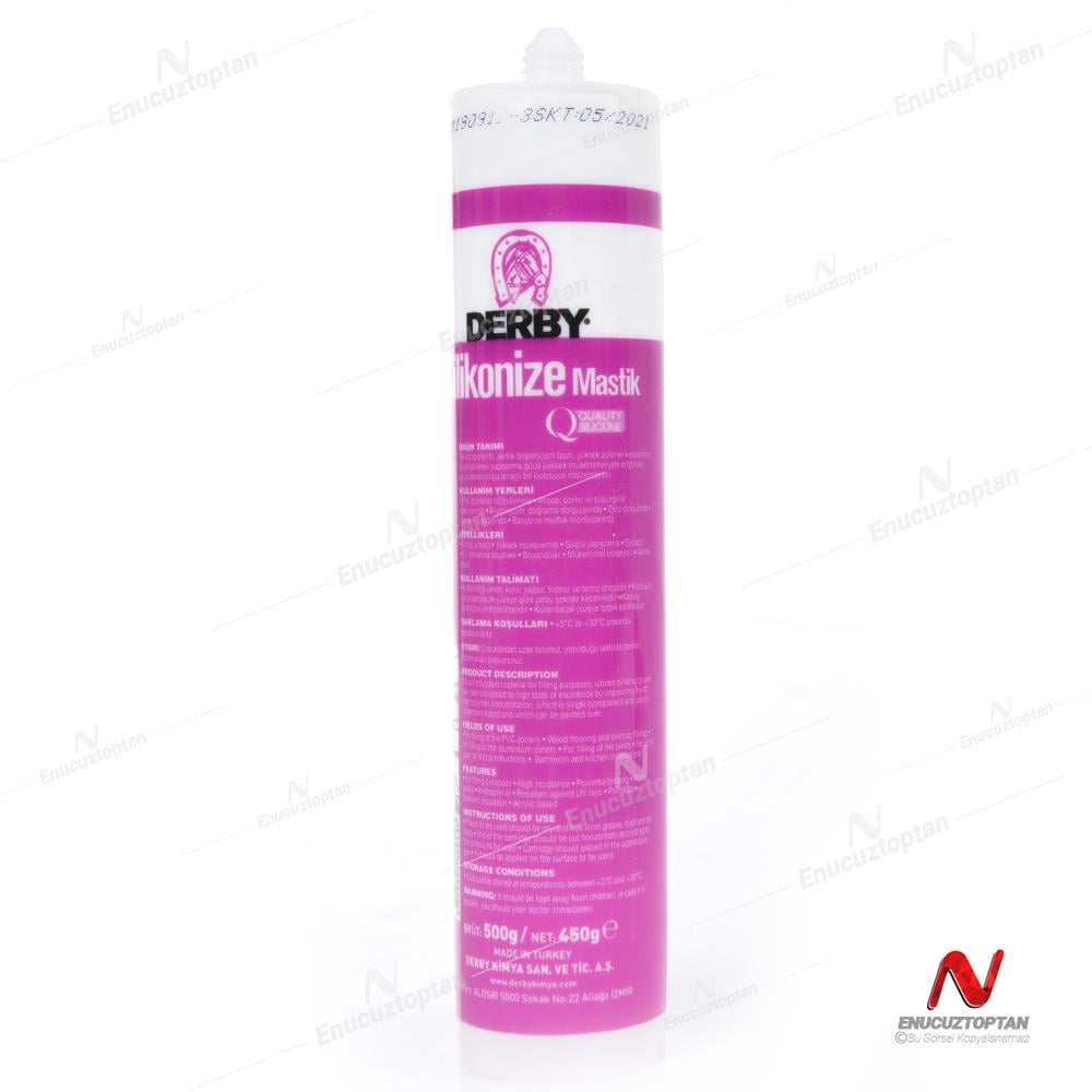 Derby D51 Silikonize Beyaz Mastik Silikon 500 Gr | ID4266