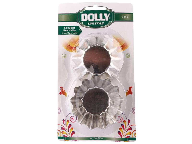 Dolly Y-207 Metal Kek Kapsülü 6'lı | ID4786