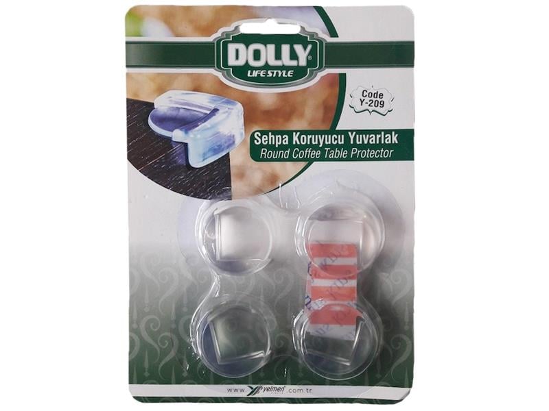 Dolly Y-209 Yuvarlak Silikon Masa Sehpa Köşe Koruyucu 4'lü | ID4839