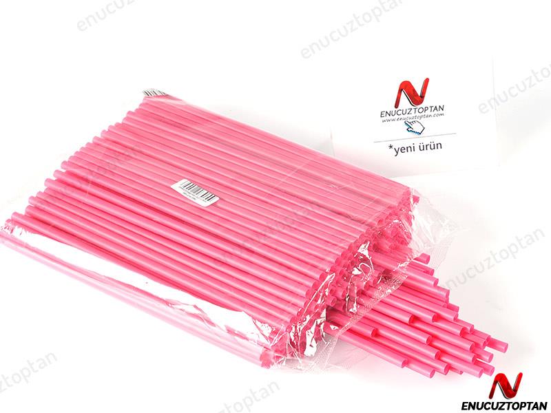 Düz Renkli Pipet 20cm 200'lü Paket | ID1781