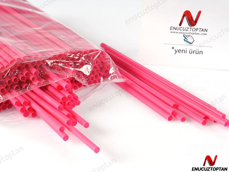 Düz Renkli Pipet 20cm 200'lü Paket | ID1781