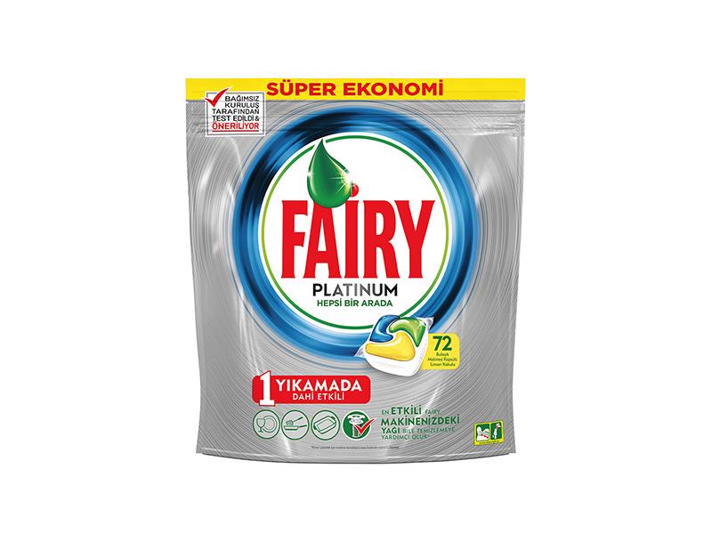 Fairy Platinum Bulaşık Makinesi Kapsülü Limon Kokulu 72 Tablet | ID4142
