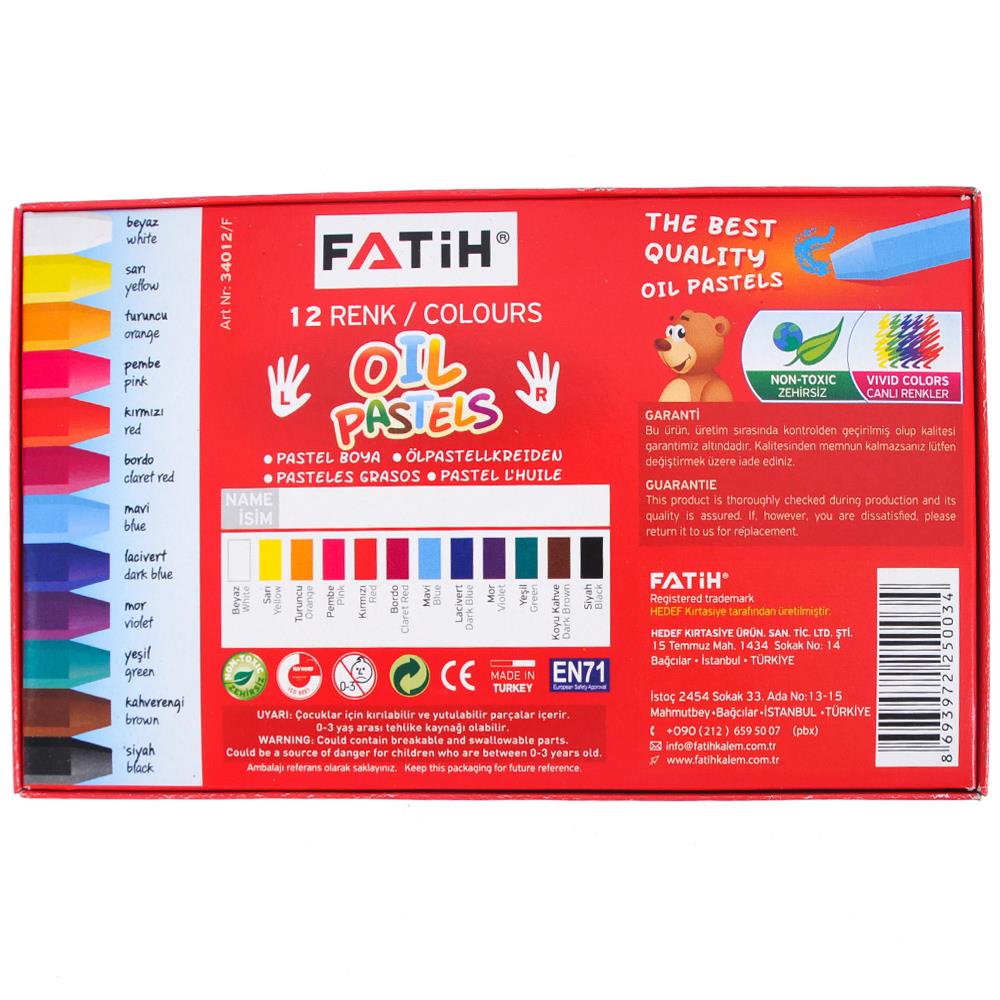 Fatih Pastel Boya 12'li  | ID5016