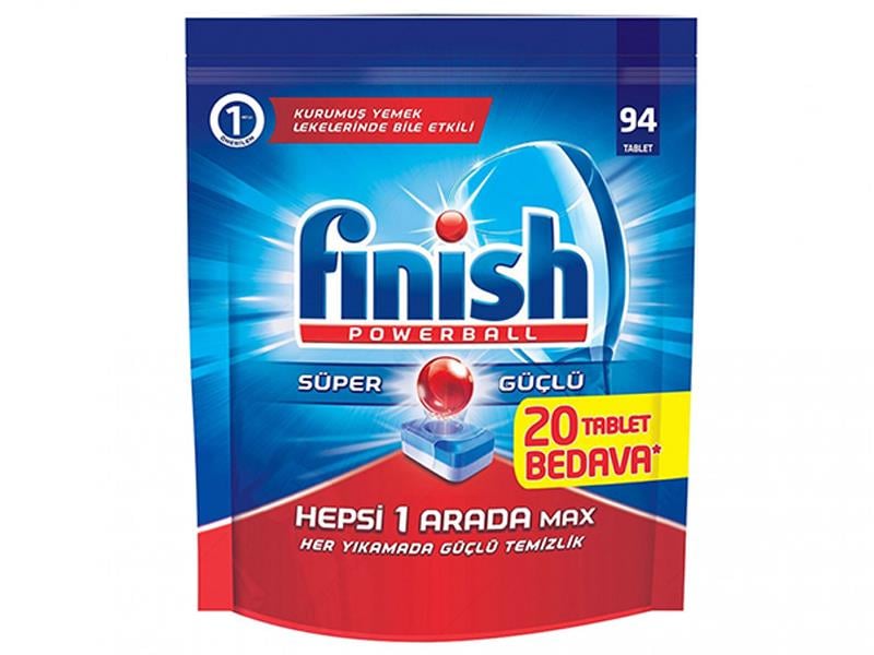 Finish Bulaşık Yıkama Tableti PowerBall Hepsi Bir Arada 94 Tablet | ID4129