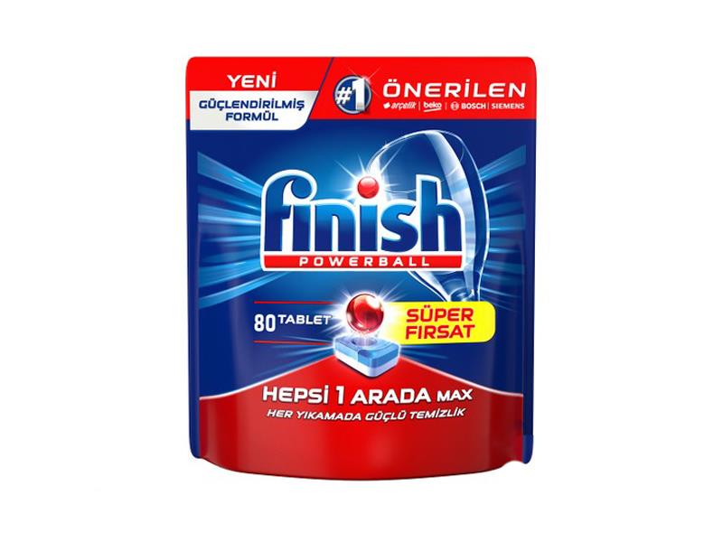 Finish Bulaşık Yıkama Tableti PowerBall Hepsi Bir Arada 80 Tablet | ID4130