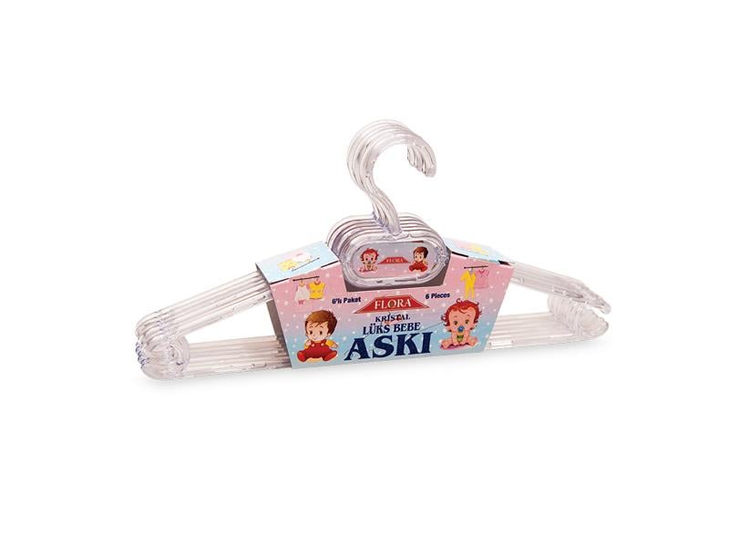 Flora 140 Kristal Bebek Askılık 6'lı | ID3324