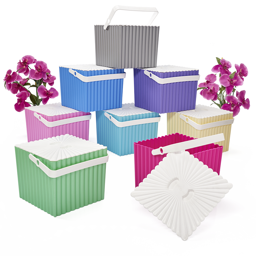 Flora 366 Trendy Kapaklı Kare Çok Amaçlı Kova 12L  | ID4063