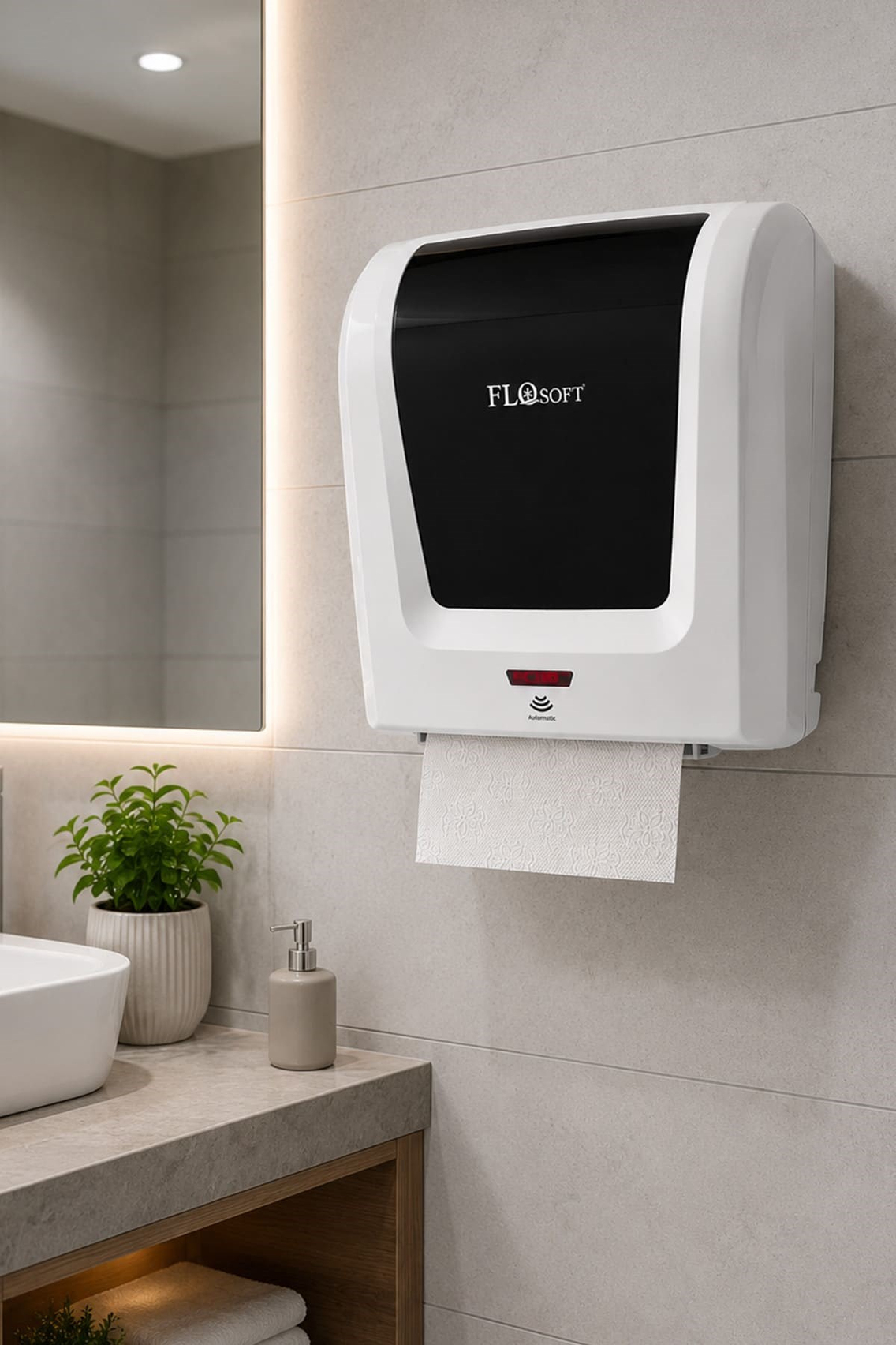 Flosoft 047 Fotoselli Sensörlü Kağıt Havluluk 21cm | ID3120