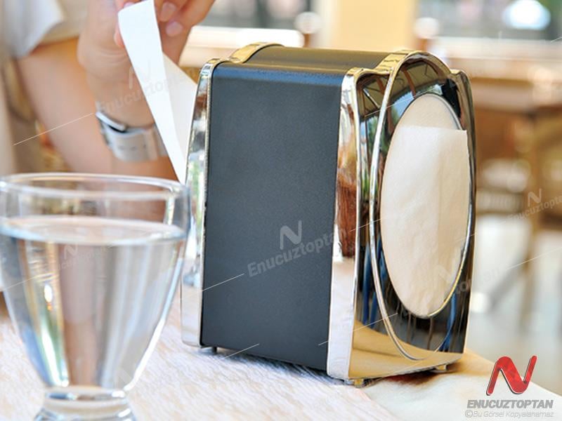 Flosoft 057 Masaüstü Peçetelik Dikey Fantastik Krom | ID3170