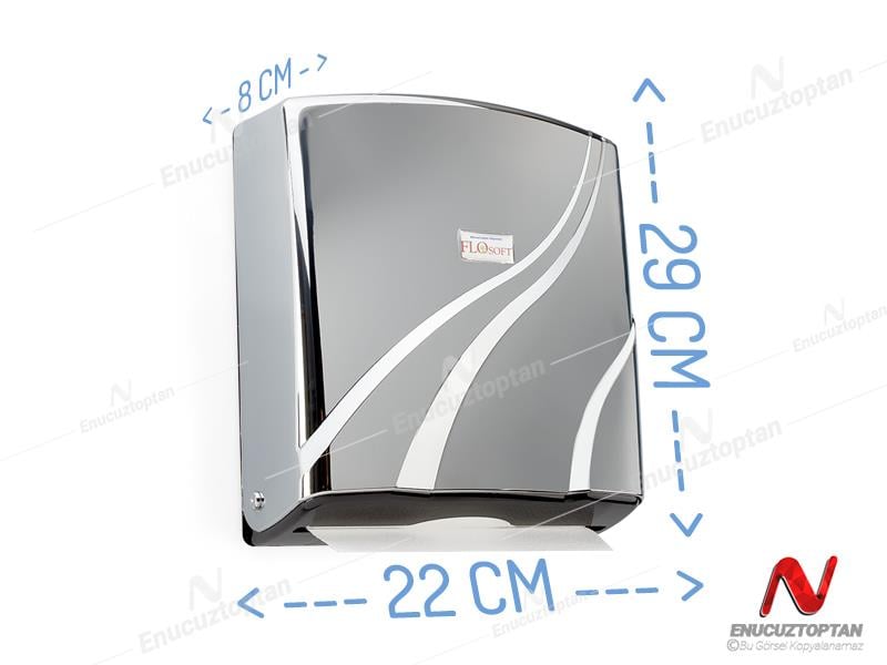Flosoft F090 Kağıt Havluluk Z Katlama Krom Kaplama 300'lü ID3124