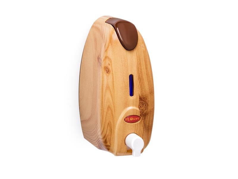 Flosoft F257 Köpük Dispenseri Pratik Kapaklı Ahşap Kaplama 500ml | ID3137