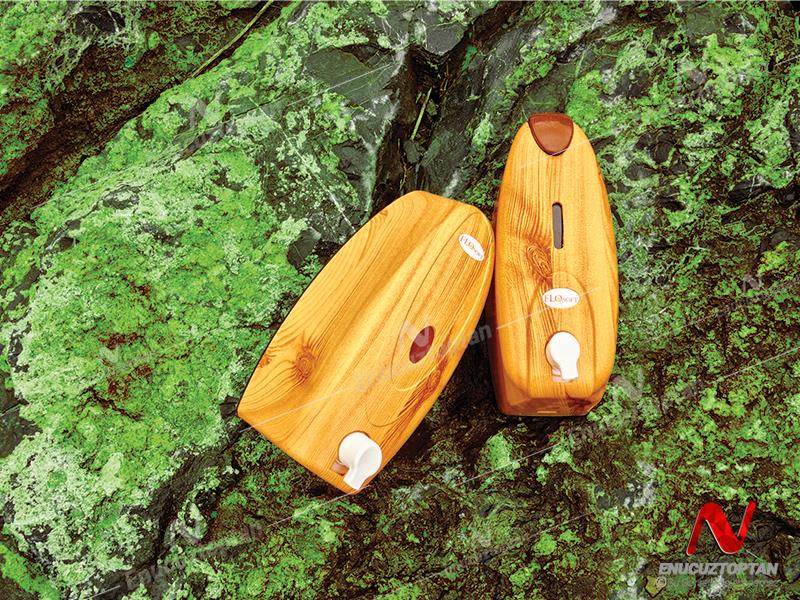 Flosoft F257 Köpük Dispenseri Pratik Kapaklı Ahşap Kaplama 500ml | ID3137