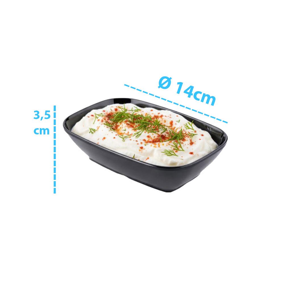 Göreme 152 Termostar Siyah Garnitür Tabak 14x10 cm