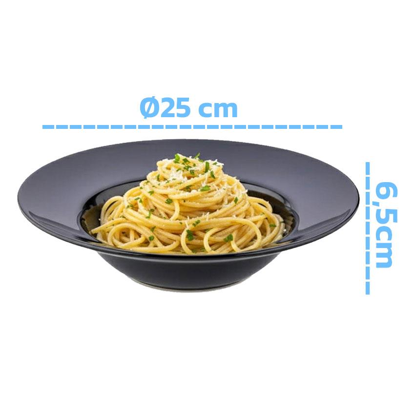 Göreme 169 Termostar Siyah Makarna Tabağı 25cm