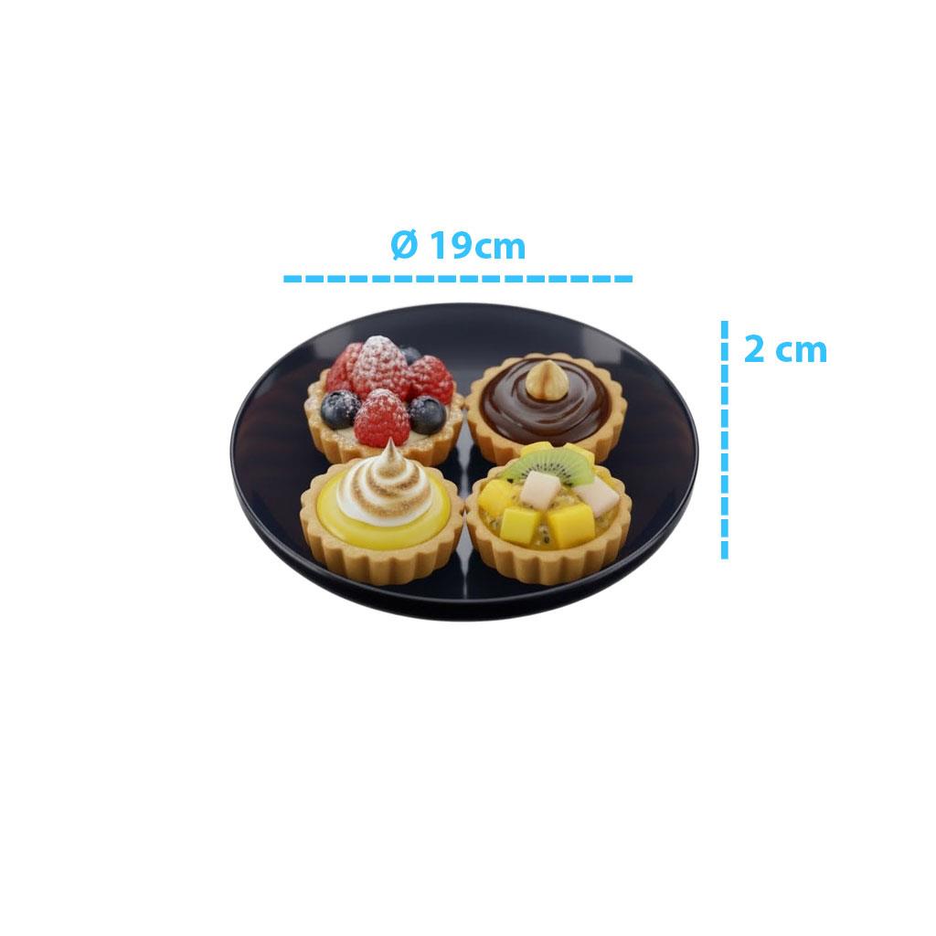 Göreme 176 Termostar Enternasyonel Servis Tabak 19cm Siyah