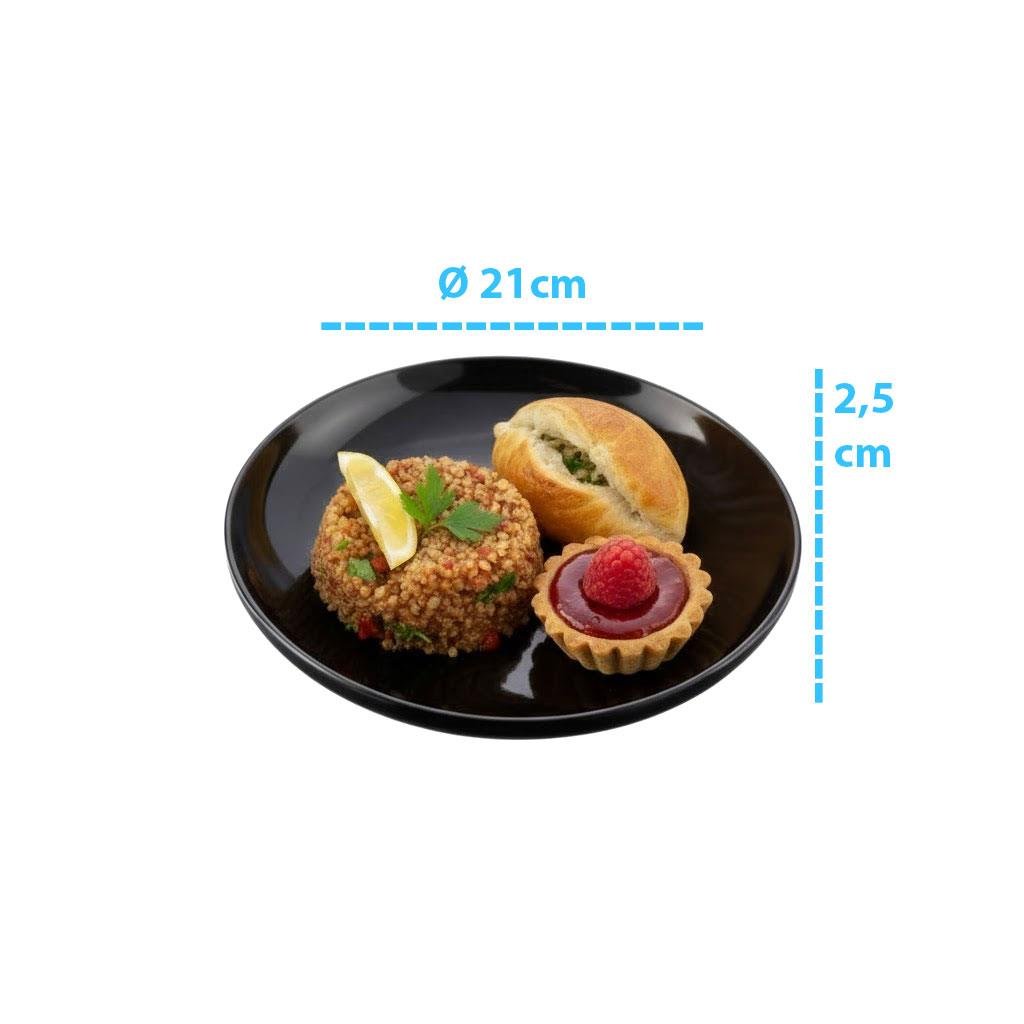 Göreme 177 Termostar Enternasyonel Servis Tabak 21cm Siyah