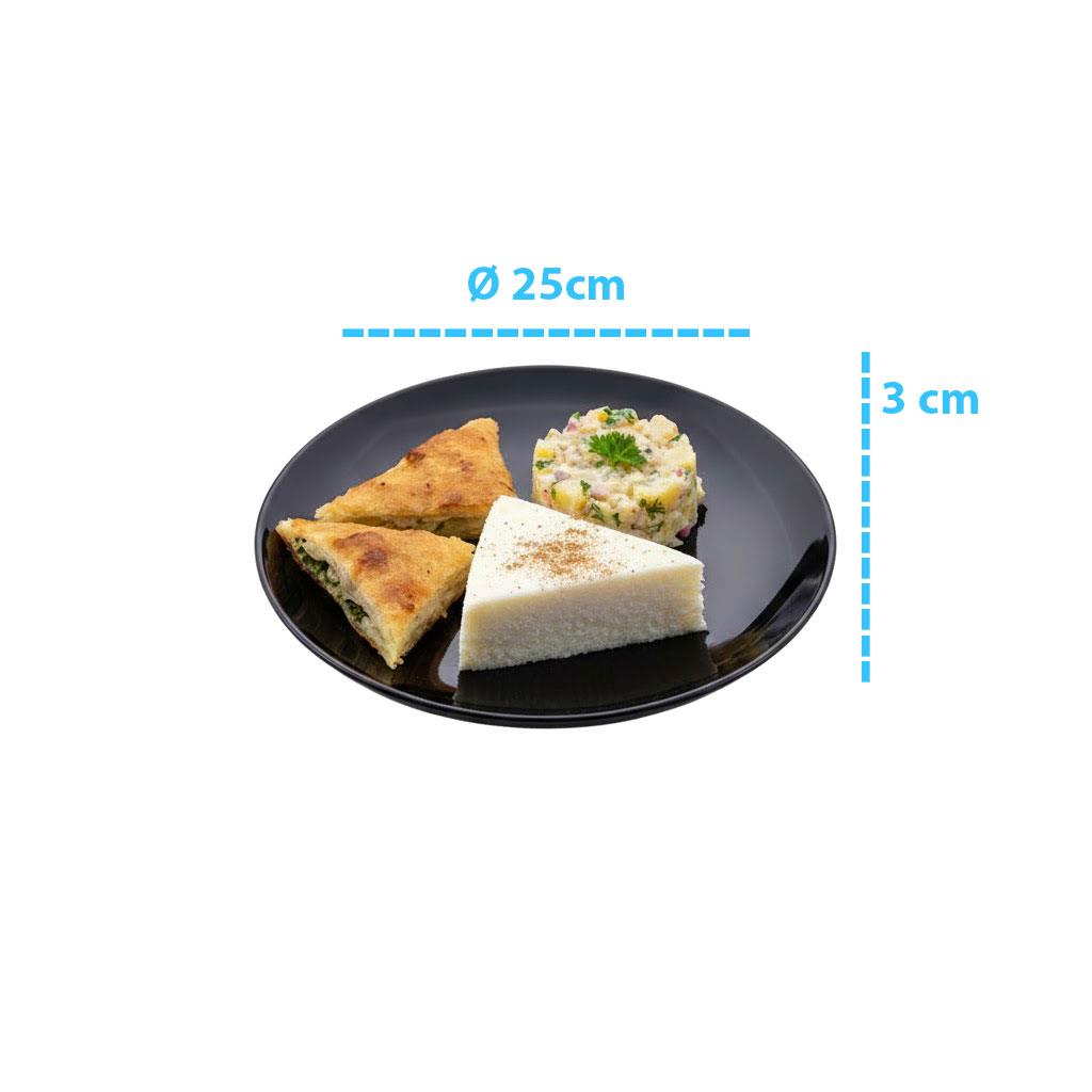 Göreme 179 Termostar Enternasyonel Servis Tabak 25cm Siyah